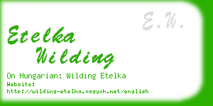 etelka wilding business card